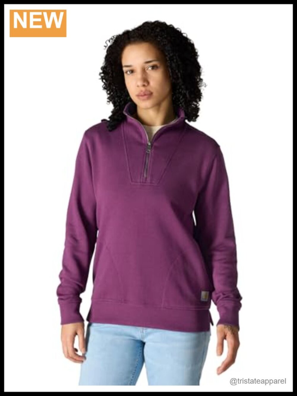 TENCEL Fiber Series Half-Zip Sweatshirt Relaxed Fit Pullover